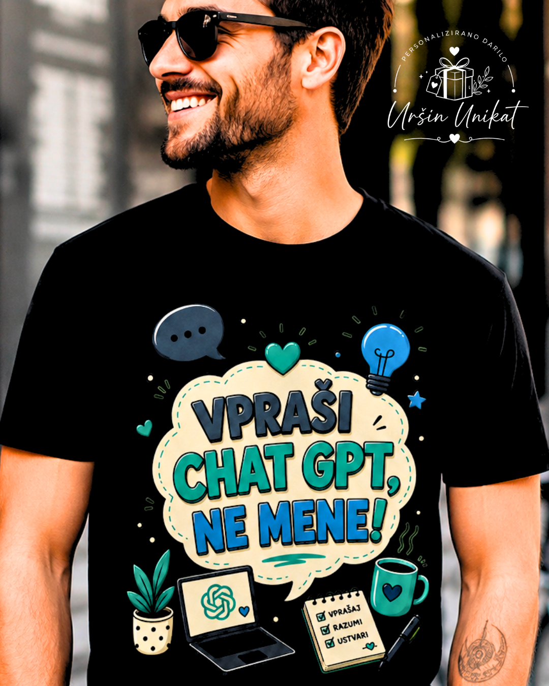 Majica ali hoodie - Chat GPT - modrost