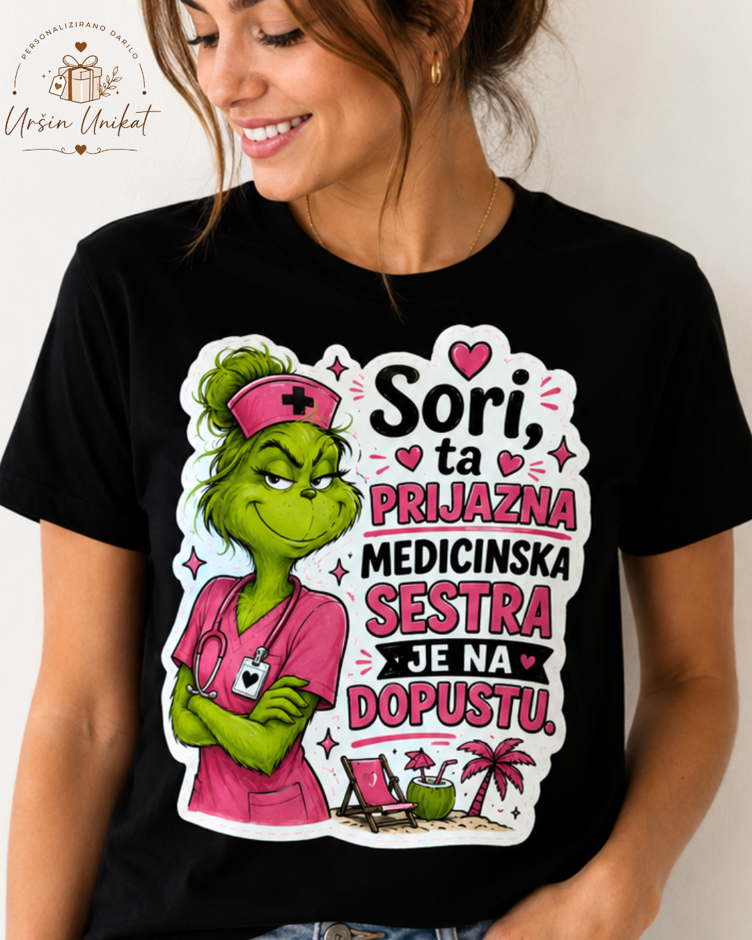 Majica ali hoodie - Grinch - Medicinska sestra - modrost