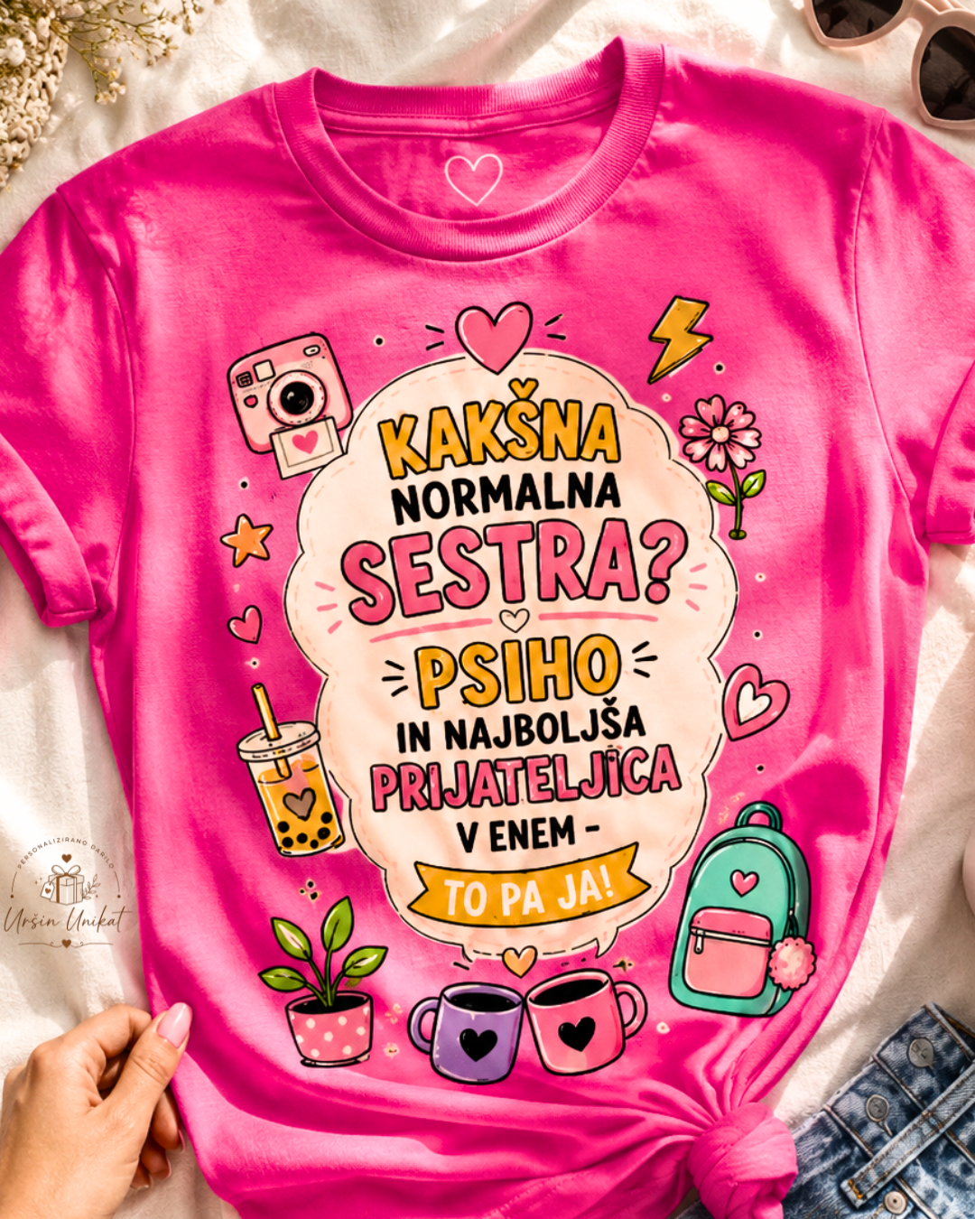 Majica ali hoodie - SESTRA - modrost - smešno darilo za sestro