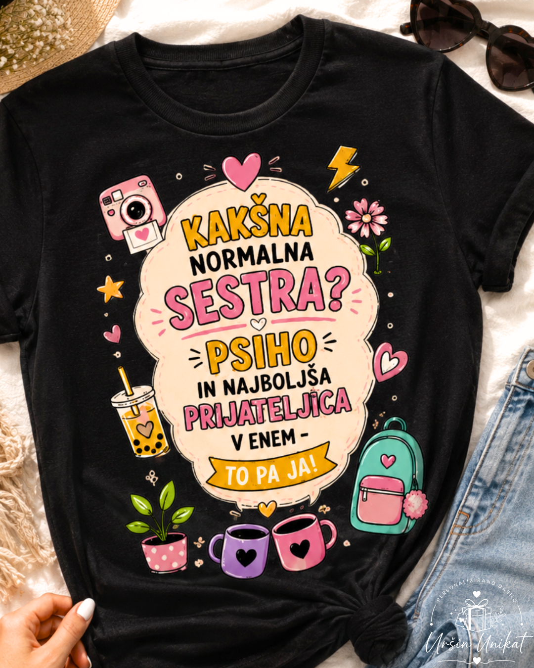 Majica ali hoodie - SESTRA - modrost - smešno darilo za sestro