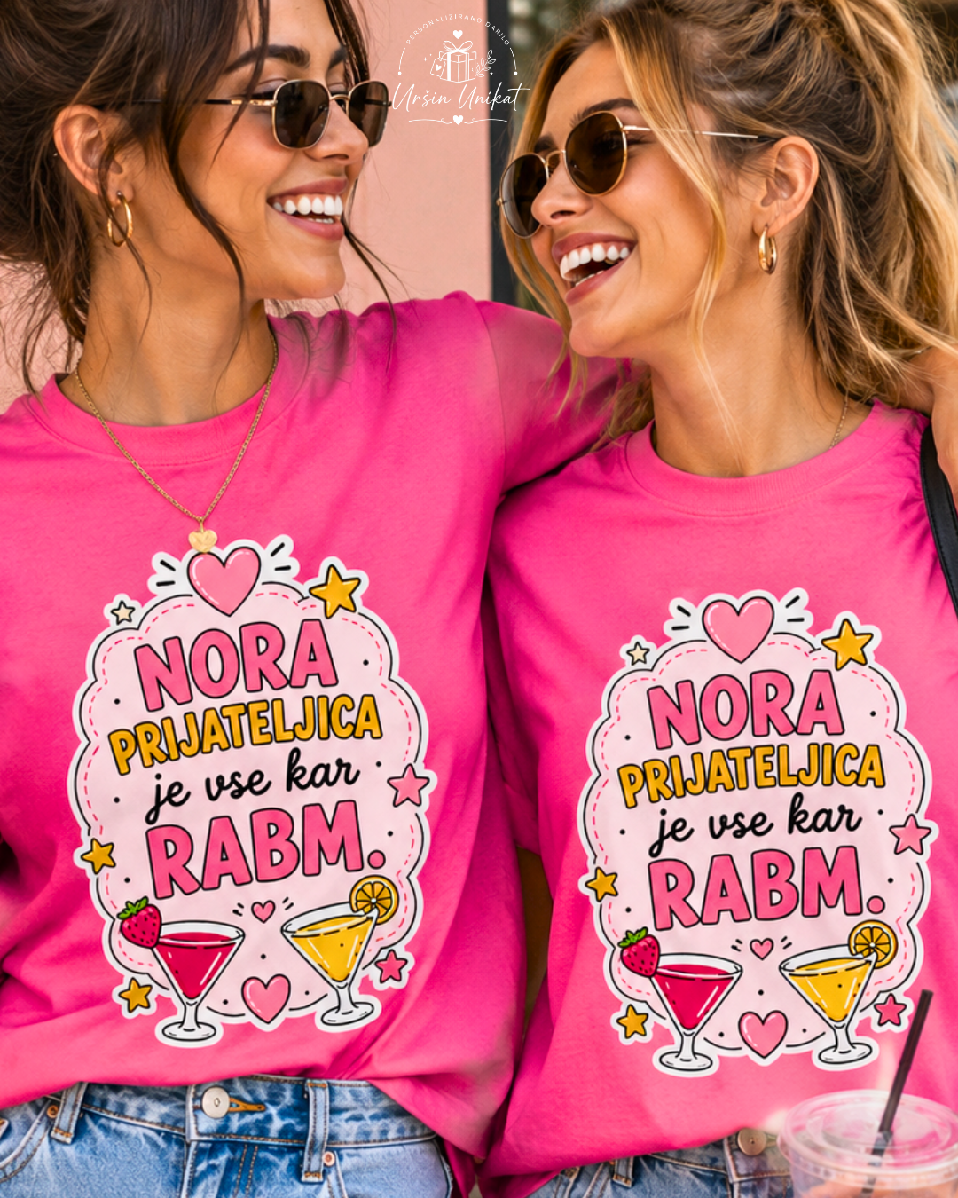 Majica ali hoodie NORA PRIJATELJICA - smešno darilo za prijateljico - personalizirano