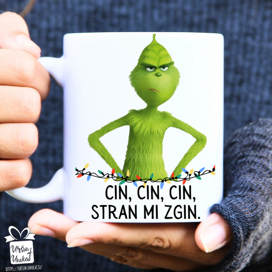 Emajlirana ali keramična skodelica GRINCH -Cin, cin, cin