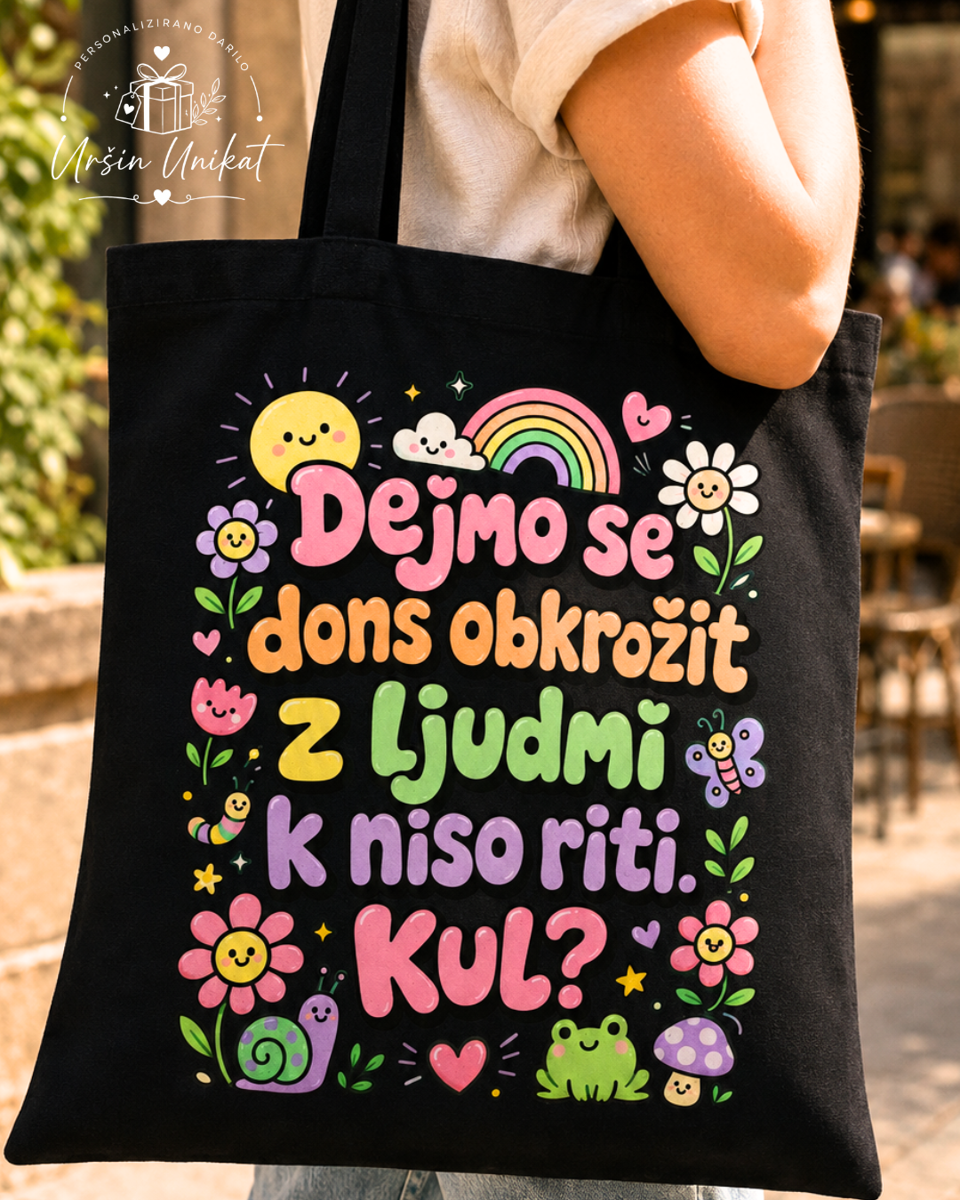 BOMBAŽNA VREČA - modrosti - Ljudje k niso riti - tote bag