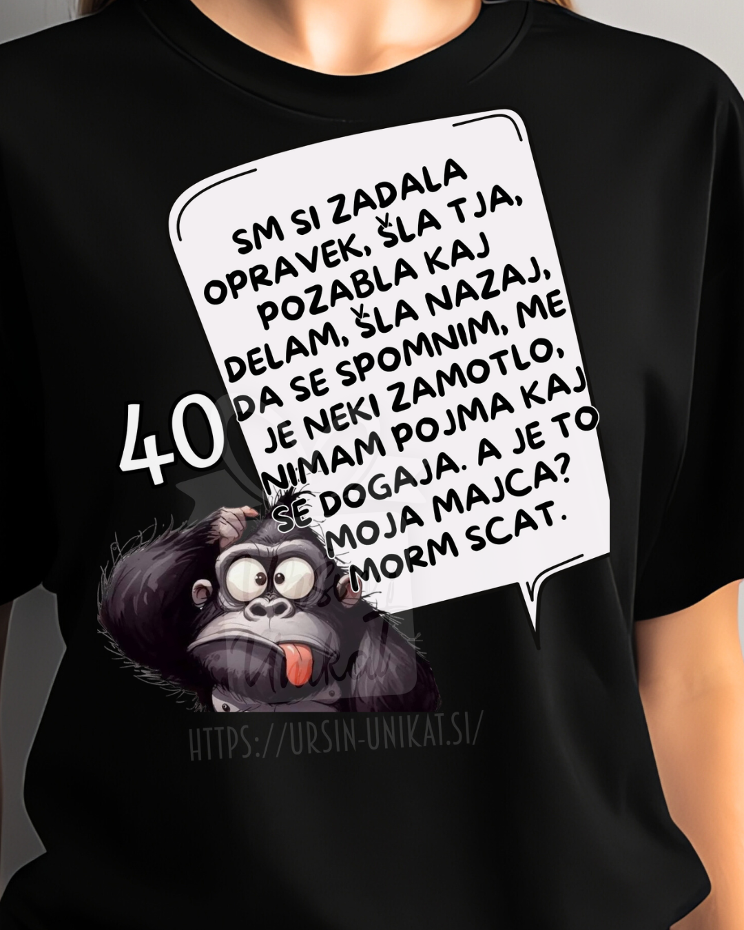 Majica ali hoodie - ROJSTNI DAN opica, številka po želji - darilo za rojstni dan