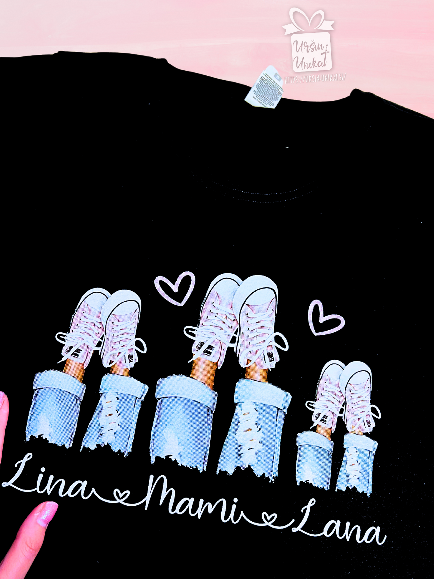 Majica ali hoodie - ALLSTARKE - naziv in imena po želji - darilo za materinski dan