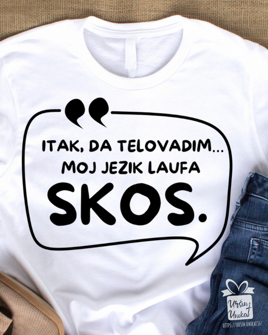 Bombažna majica "Moj jezik”