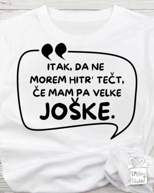 Bombažna majica "TEK IN JOŠKE"
