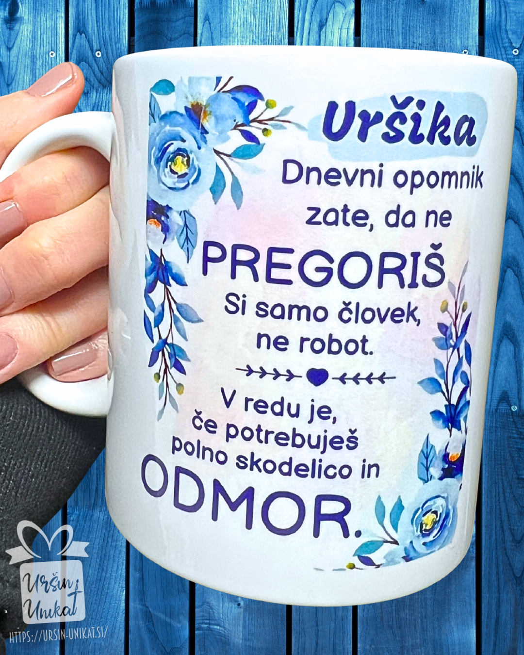 Emajlirana ali keramična skodelica “Da ne pregoriš”- več možnosti