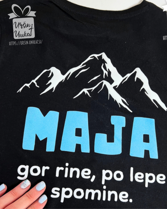 Bombažna moška ali ženska majica “Gor rine”