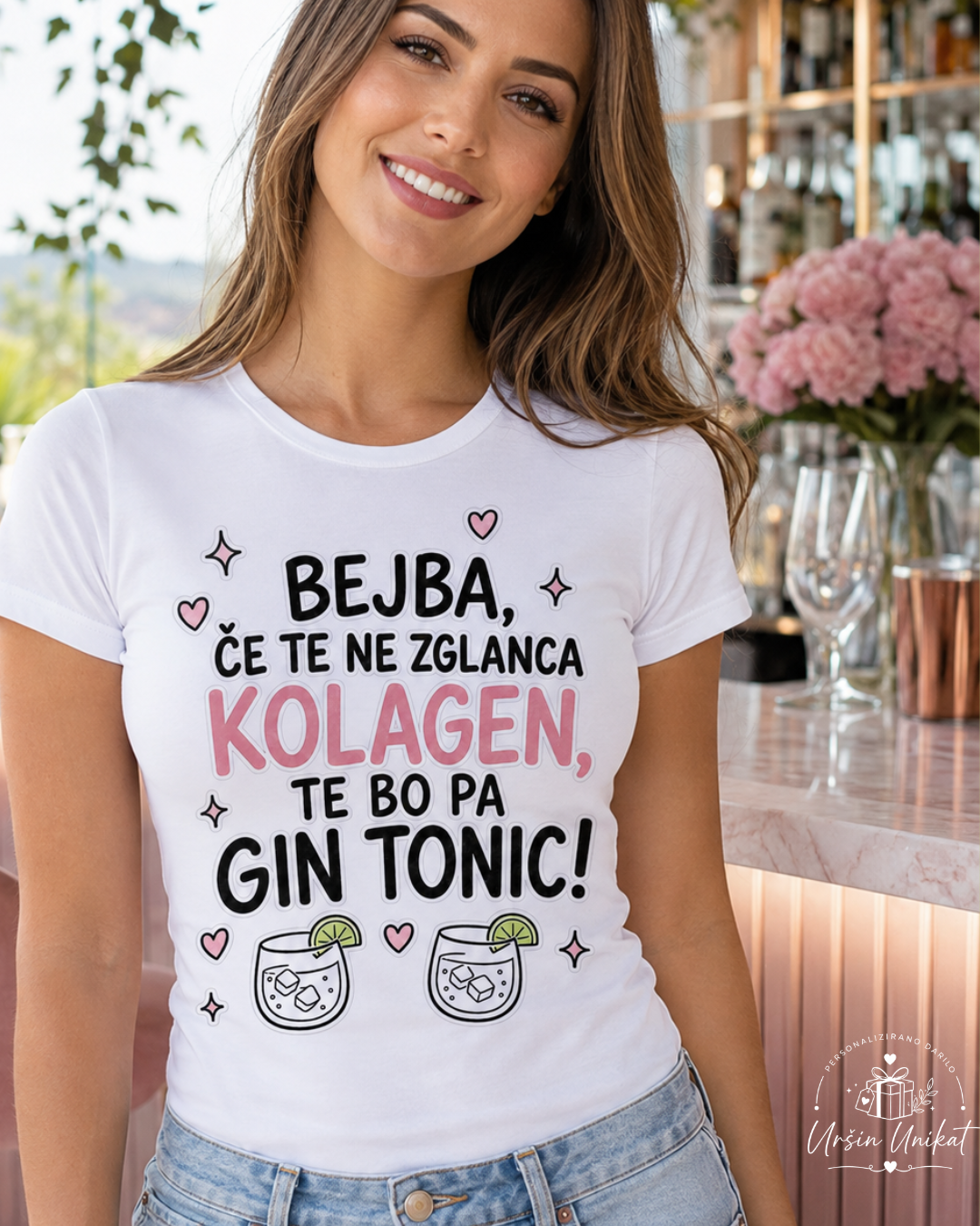 Majica ali hoodie - “Bejba!” - Kolagen in gin tonic