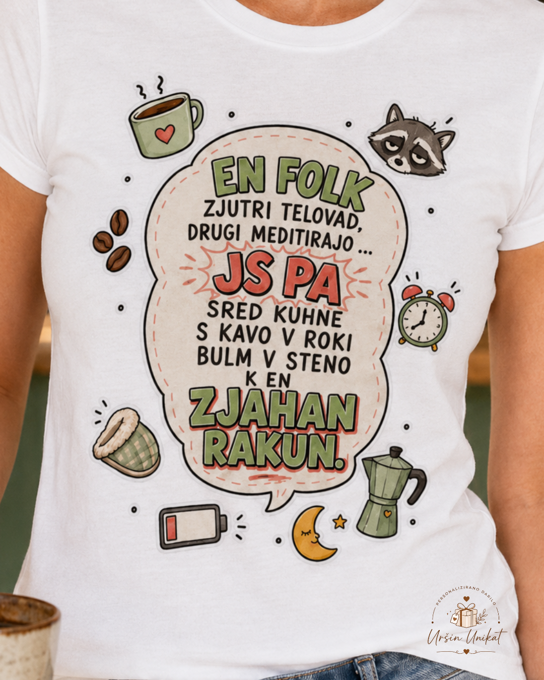 Majica ali hoodie - “Zjahan rakun” - modrost - smešno darilo