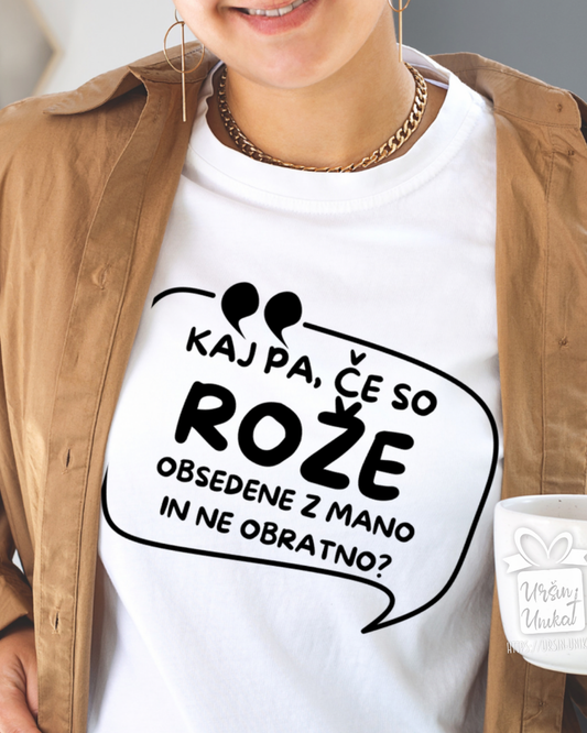 Bombažna majica "Rože”