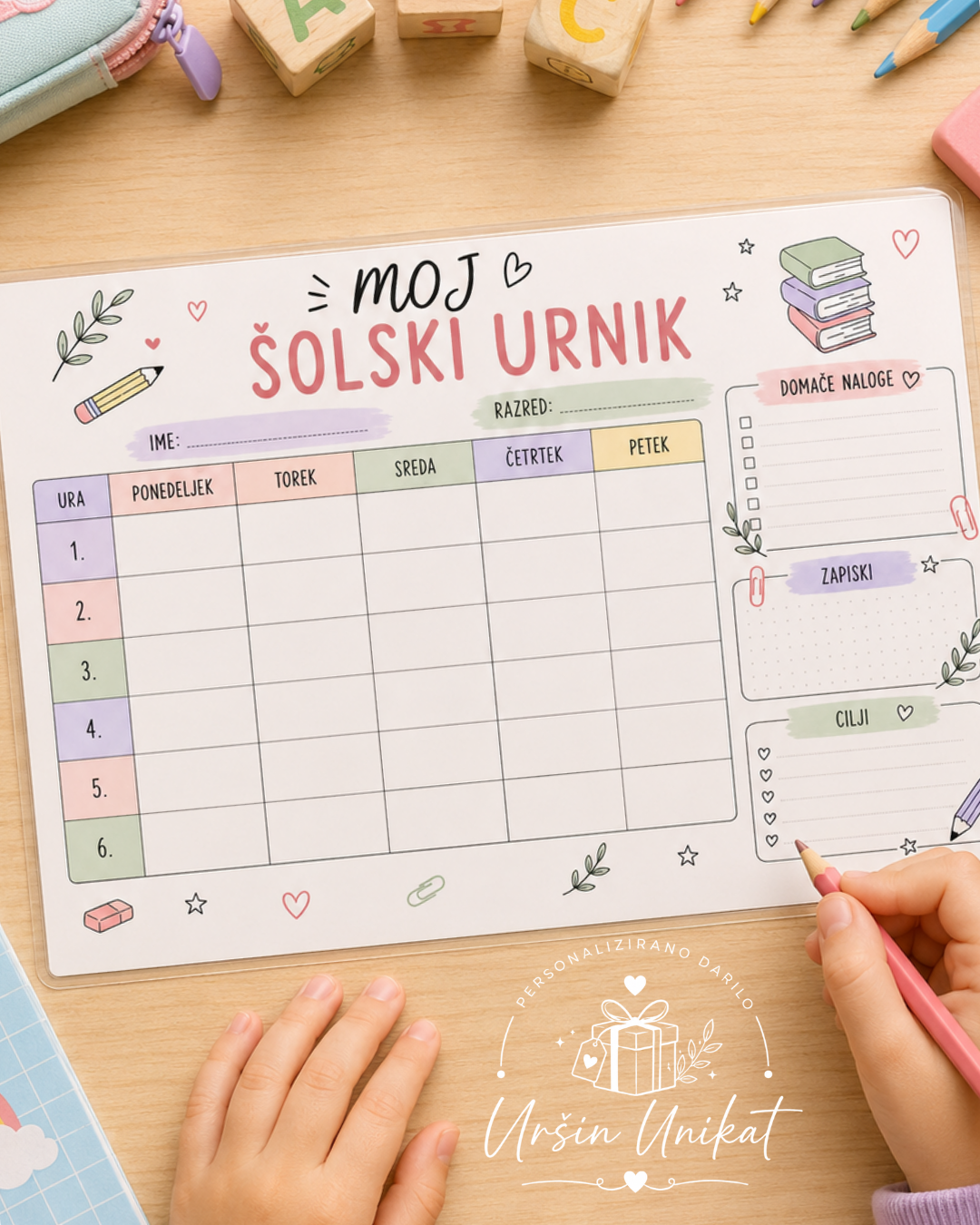 URNIK - pastelni - PDF ali print