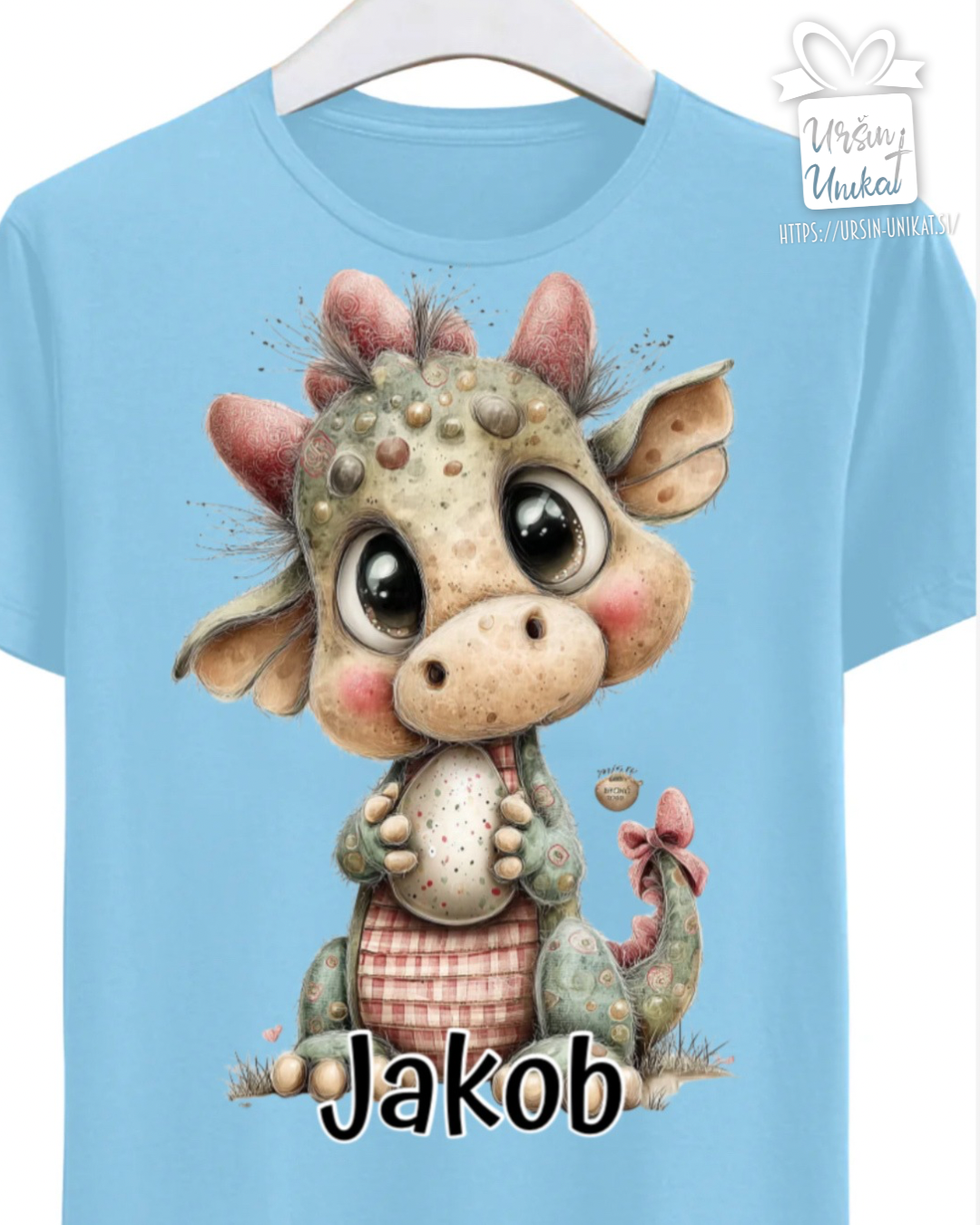 Otroška majica -  Velika noč - DINO s pirhi