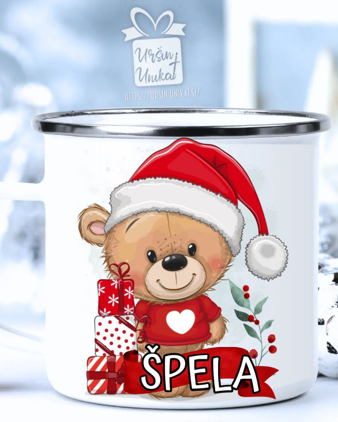 LONČEK "Božični medvedek" - Božično darilo