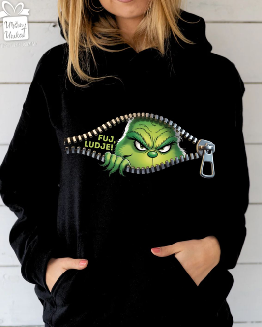 GRINCH HOODIE - FUJ, LJUDJE / EW, PEOPLE - PULOVER  - smešno Božično darilo