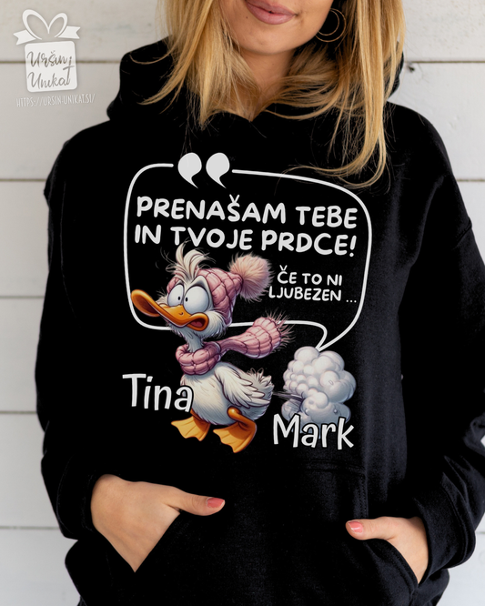 Majica ali hoodie: “Prenašam tvoje prdce" - smešno darilo za valentinovo