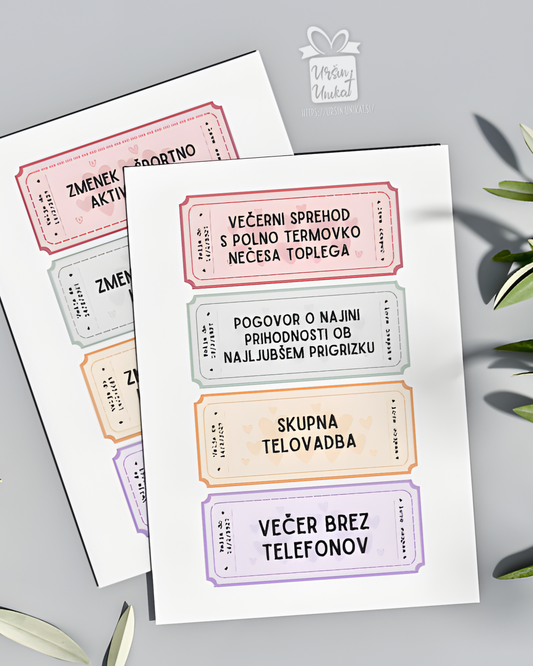 LJUBEZENSKI KUPONI - za pare brez otrok