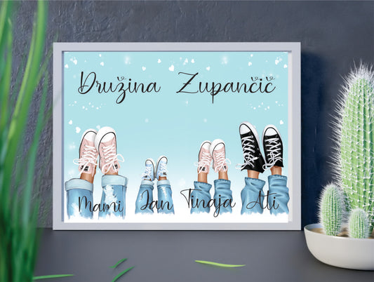 Stenska grafika "DRUŽINA - allstarke"