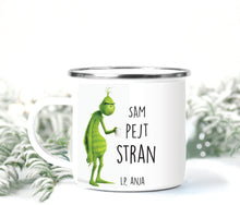Naložite sliko v pregledovalnik galerije, Keramična ali emajlirana skodelica &quot;GRINCH - SAM. PEJT. STRAN.&quot;
