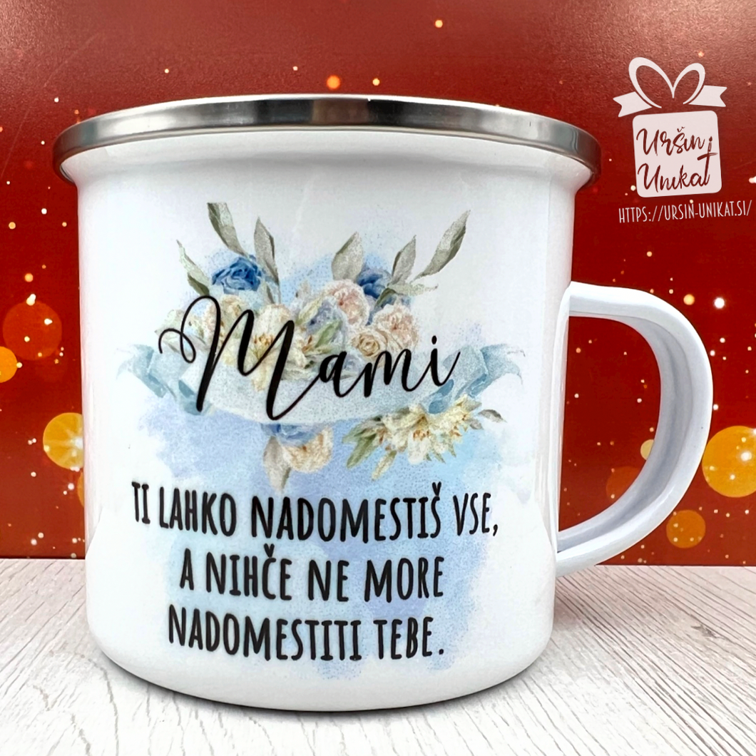 Emajlirana ali keramična skodelica 