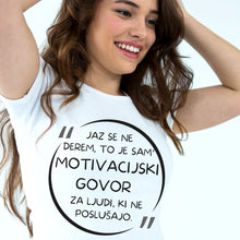 Naložite sliko v pregledovalnik galerije, Bombažna majica &quot;Motivacijski govor”
